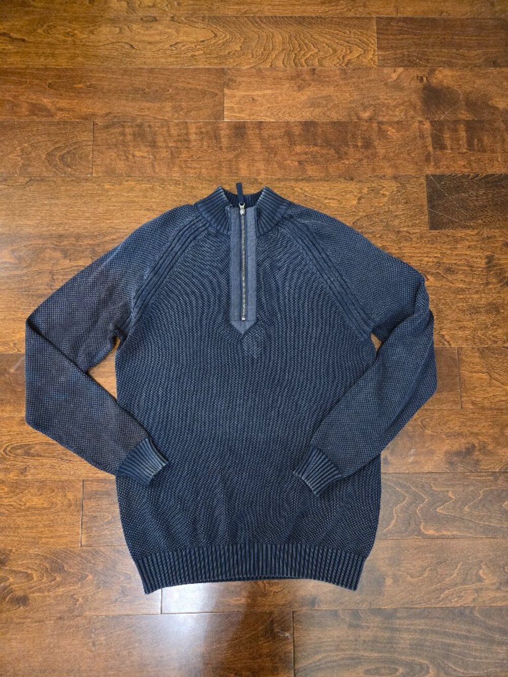 NWT Salute by Levelwear Heritage Classic Navy NHL 1/4 Zip Sweater Large
